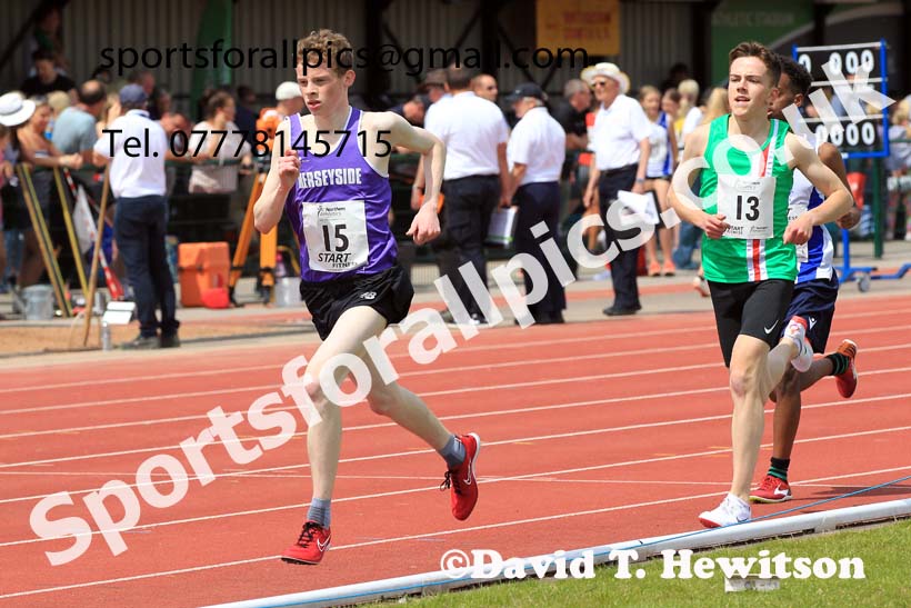Mens Under-17s 3000 metres, 2022 Northern Inter Counties U17s and U15s Track and Field, York, Thursday, June 2nd. Photo: David T. Hewitson/Sports for All Pics